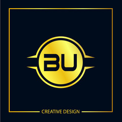 Initial Letter BU Logo Template Design