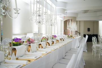 long banquet table set up 