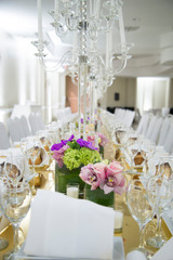 beautiful banquet dinner table