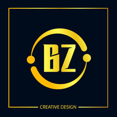 Initial Letter BZ Logo Template Design