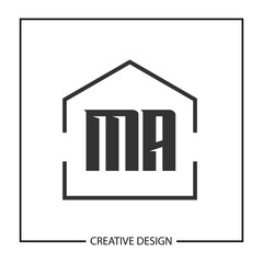 Initial Letter MA Logo Template Design
