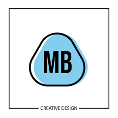 Initial Letter MB Logo Template Design