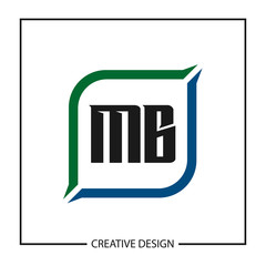 Initial Letter MB Logo Template Design