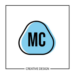 Initial Letter MC Logo Template Design