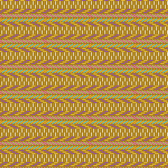 cool colorful geometric repeating pattern of squares, rectangles, and lines in modern colors and tribal design for textile, fabric, background, wallpaper, backdrop and templates. pattern swatch at eps