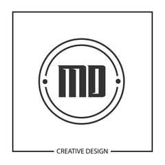 Initial Letter MD Logo Template Design