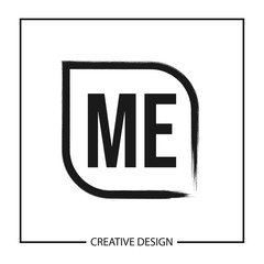 Initial Letter ME Logo Template Design