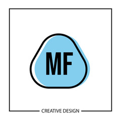 Initial Letter MF Logo Template Design