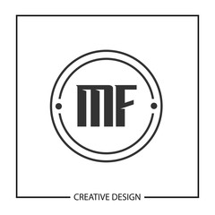 Initial Letter MF Logo Template Design
