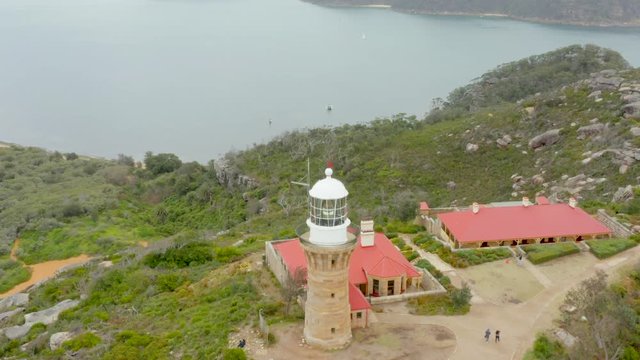 Sydney palm beach lighthouse drone footage