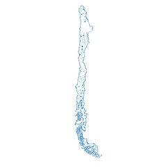 Isolated map of Chile. Vector illustration design