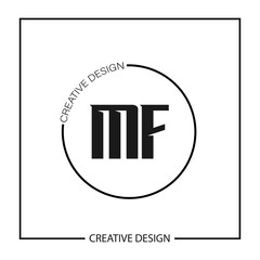 Initial Letter MF Logo Template Design
