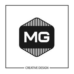 Initial Letter MG Logo Template Design