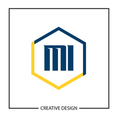 Initial Letter MI Logo Template Design