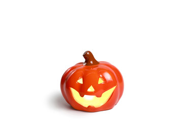 cute halloween pumpkin isolated on white background