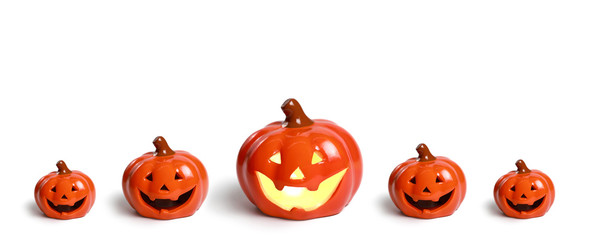 halloween pumpkin isolated on white background