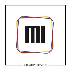 Initial Letter MI Logo Template Design