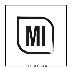 Initial Letter MI Logo Template Design