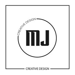 Initial Letter MJ Logo Template Design