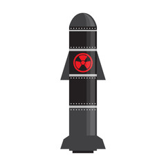 Isolated nuclear missile icon. Vector illustration design