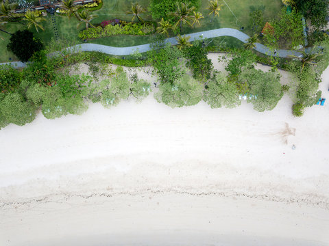 Indonesia, Bali, Aerial view of Nusa Dua beach