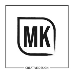 Obraz premium Initial Letter MK Logo Template Design