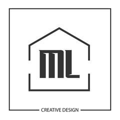 Initial Letter ML Logo Template Design