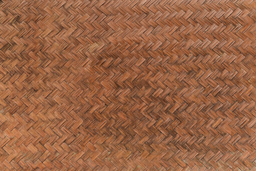 Woven bamboo surface. Traditional weave pattern.