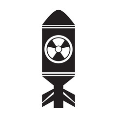 Isolated nuclear missile icon. Vector illustration design
