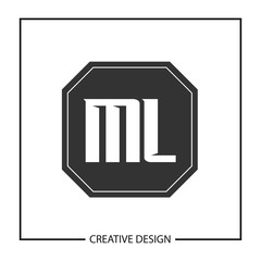 Initial Letter ML Logo Template Design