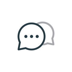 Chat Speech Bubble Icon Vector Logo Design Template