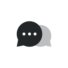 Chat Speech Bubble Icon Vector Logo Design Template