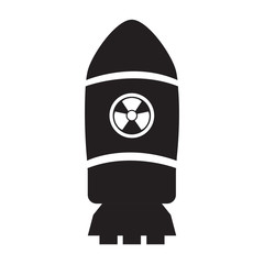 Isolated nuclear missile icon. Vector illustration design