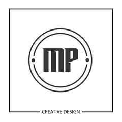 Initial Letter MP Logo Template Design