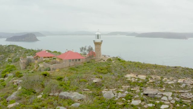 Sydney palm beach lighthouse drone footage