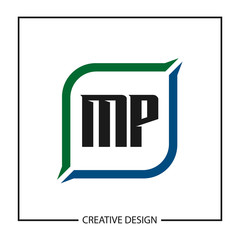 Initial Letter MP Logo Template Design