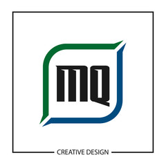 Initial Letter MQ Logo Template Design