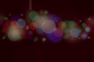 Dark dark abstract bokeh background Christmas and Happy new year on blurred bokeh