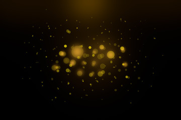 Dark dark abstract bokeh background Christmas and Happy new year on blurred bokeh