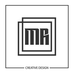 Initial Letter MR Logo Template Design