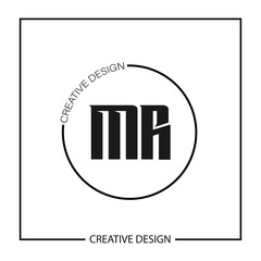 Initial Letter MR Logo Template Design
