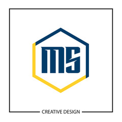 Initial Letter MS Logo Template Design