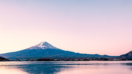 Mt.Fuji in the morning : View from Kawaguchiko lake