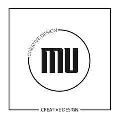 Initial Letter MU Logo Template Design
