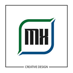 Initial Letter MX Logo Template Design