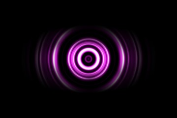 Purple digital sound wave or circle signal, abstract background