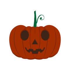 Isolated happy halloween pumpkin. Vector illustration design