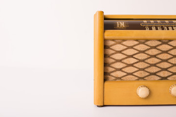 Retro Radio with Room for Text, Isolated in Studio