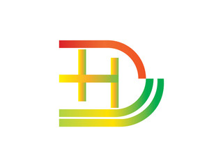 Obraz premium Initial Letter HB Design Logo. Graphic Branding Letter Element.