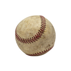 Vintage Old baseball Isolated on a White Background